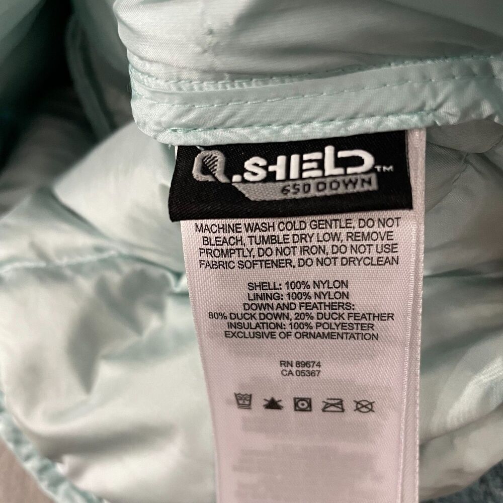 Mountain Hardwear Q-Shield 650 Vest Women XS Blue Duck Down Puffer Full Zip - Picture 5 of 10